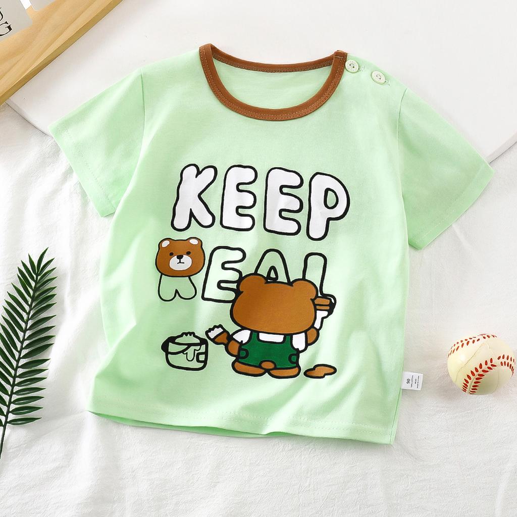 Nuova T-shirt Casual per Bambini Stampa Cartone Animato Carina T-shirt Manica Corta Top Confortevoli Con Pantaloncini Abbigliamento Estivo per Bambini Piccoli