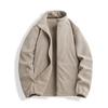 Men's New Outdoor Warm Solid Color Stand Collar Jacket Fashion Plush Heavy Casual Jacket