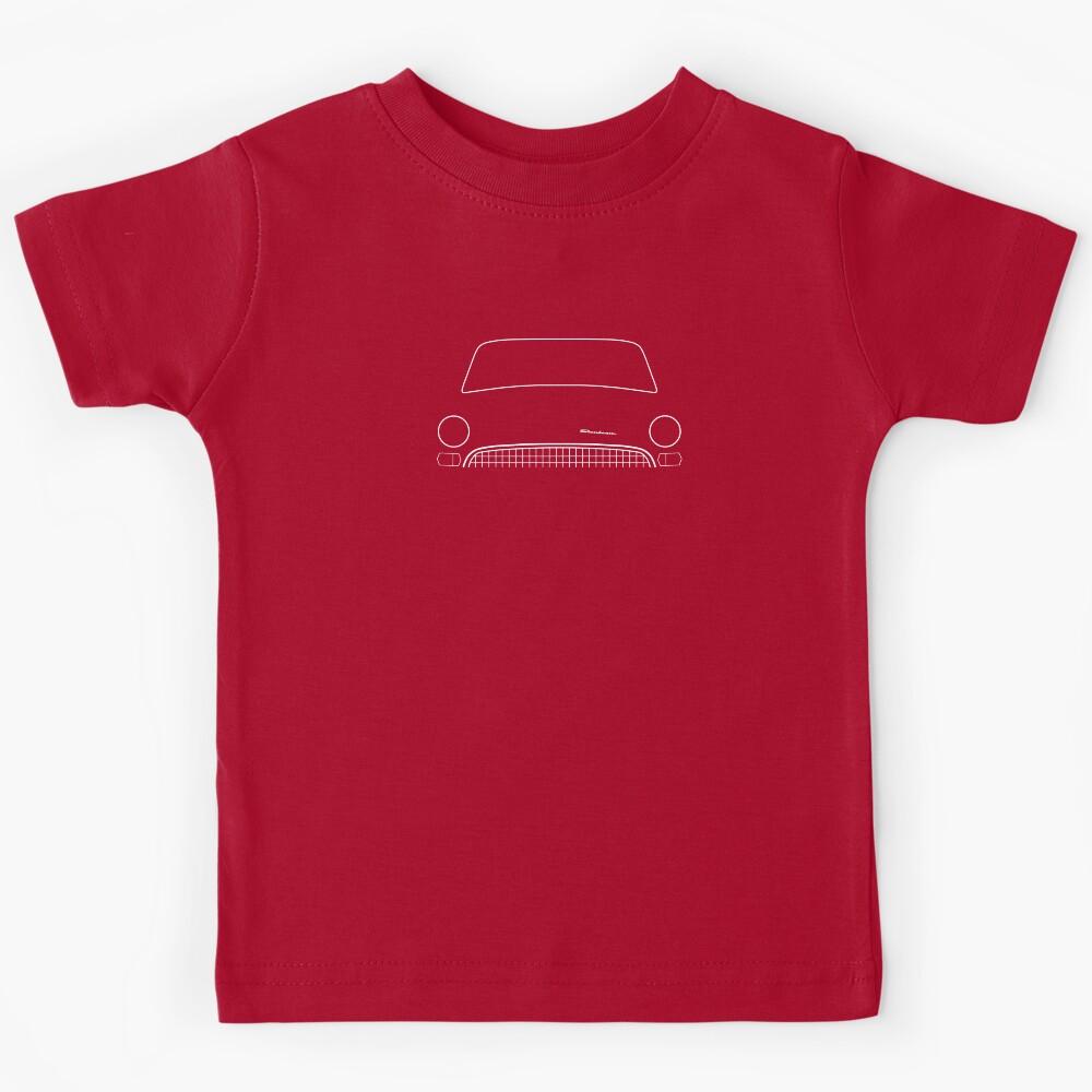 Sunbeam Tiger Mk II classic 1960s British car minimalist white outline graphic Kids T-Shirt 160
