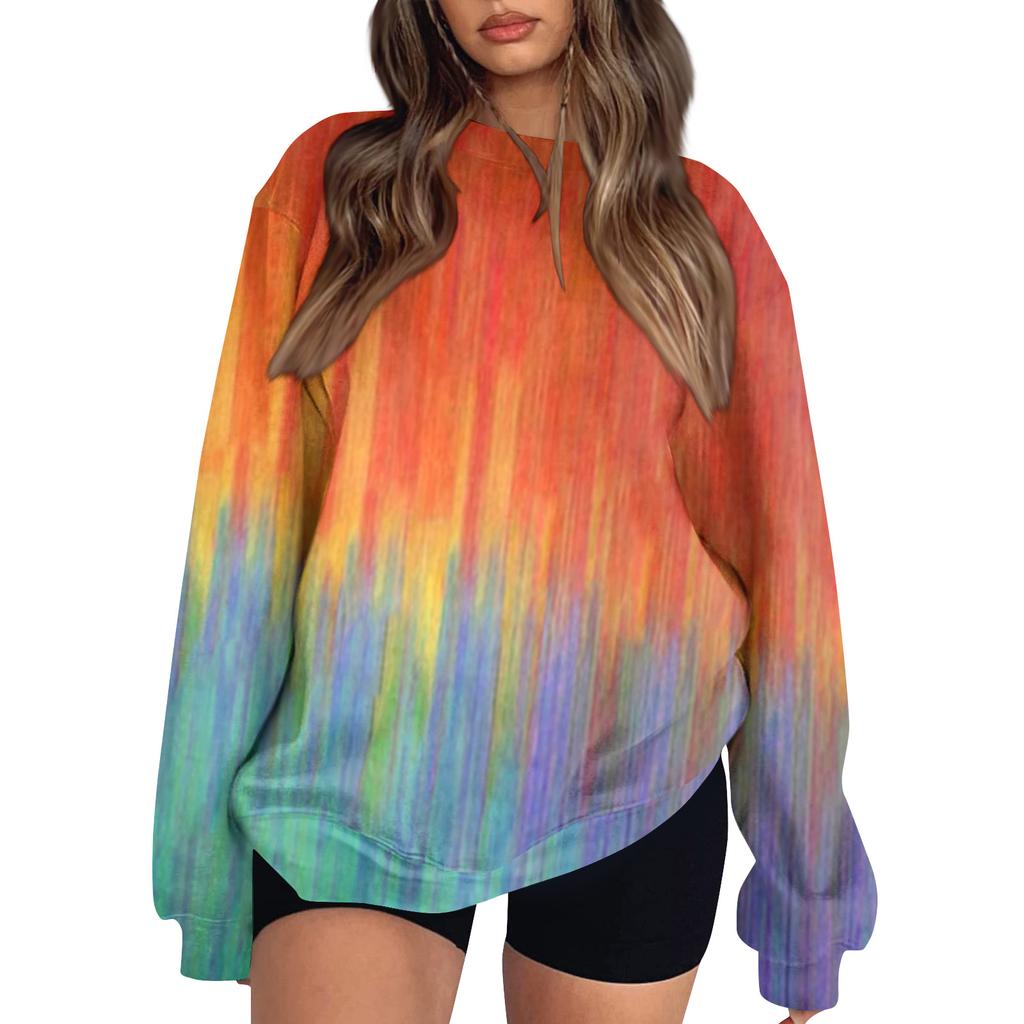 Damskie Topy Damska Bluza z Długim Rękawem Casualowy Okrągły Dekolt Luźny Krój Pulowerowe Polarowe Topy