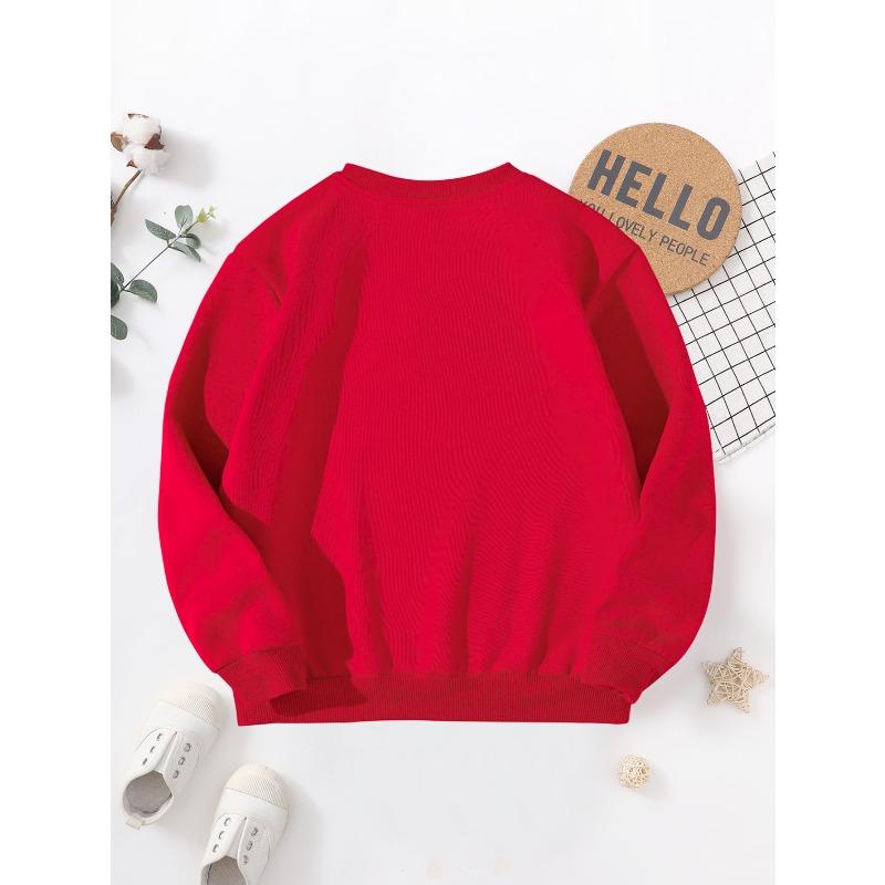 Kids Sweatshirt Christmas-Themed Boys' Autumn And Winter Stylish Fleece Round-Neck Sweatshirt Featuring a Loose-Fit Cartoon Capybara Design