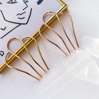 Hair Comb Clip U-Shape Hairpin Metal Hair Sticks Korean Style Headwear Ancient Style Headwear