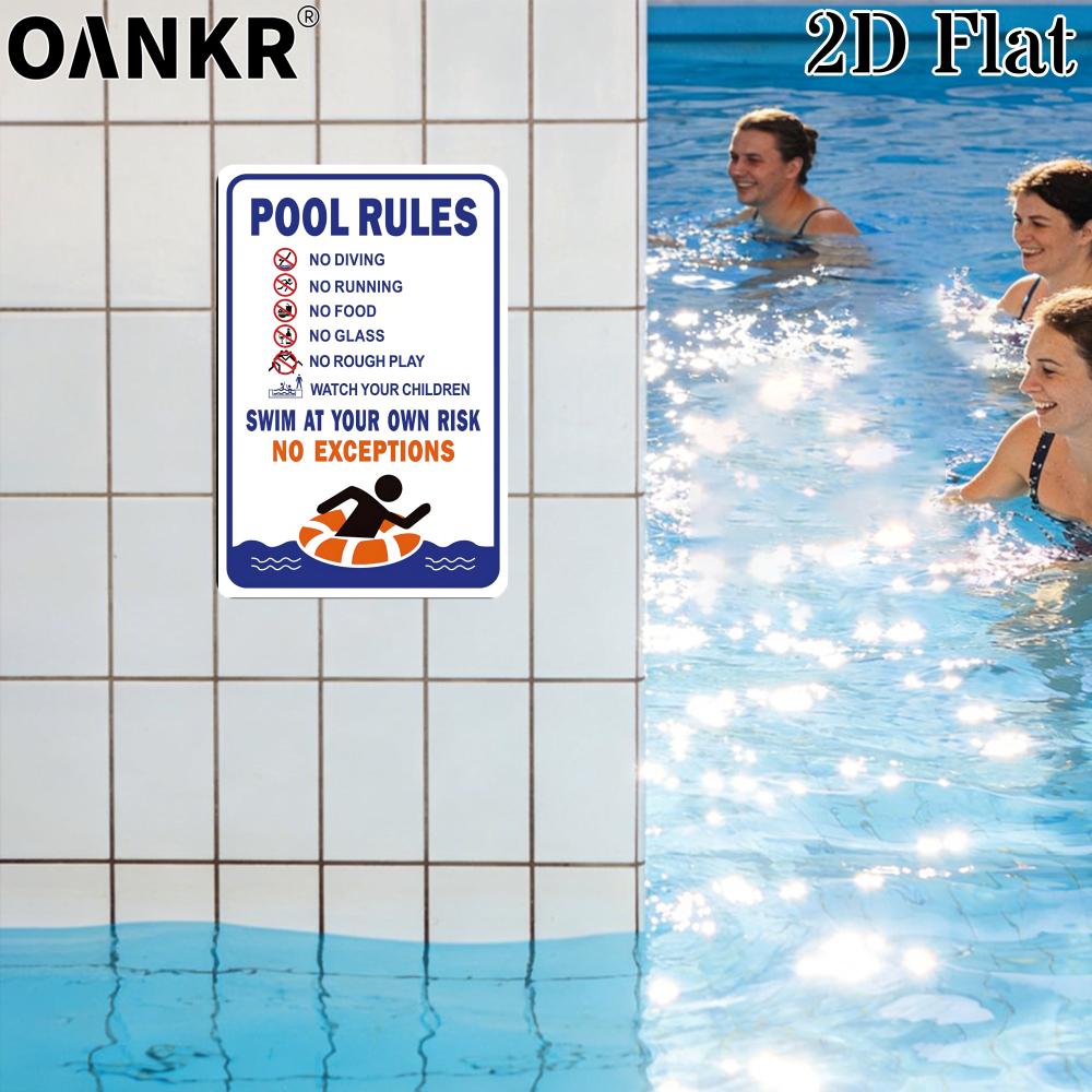 Vintage Swimming Pool Decor Poster Metal Tin Sign  Ideal Gift x Inch Pool Rules Metal Signs for Club Gym Decor Accessories 20x30cm（7.8x11.8inch）