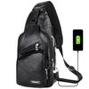 Chest Bag Casual Outdoor Travel USB Charging Port Sling Bag Leather Crossbody Bag Messenger Bags