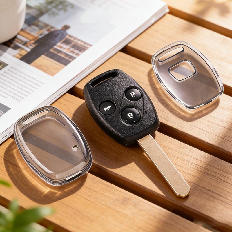 Transparent Black Tpu For Honda Cr-V Accord Civic Element Pilot Hr-V Fit City Jazz Odyssey Fleed Car Key Case Cover Accessories
