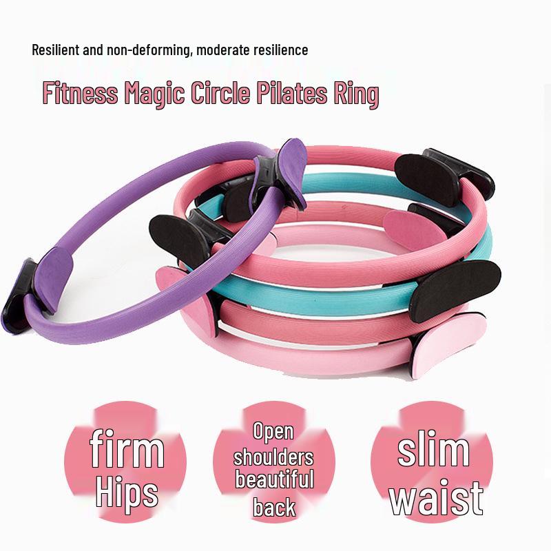 **Pilates Ring Yoga Thigh Toner: Multifunctional Leg & Waist Trimmer with Crescent Handles**