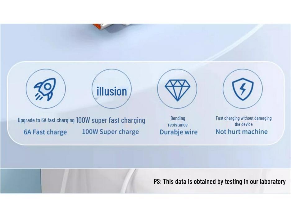 100W Fast Charging Type-C Cable for 66W Huawei Mate60 Pro/P40