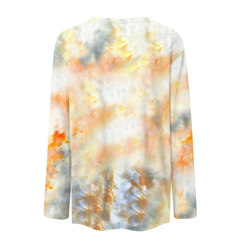 Women's Long-sleeved Loose-necked Halloween Print Casual Top, Suitable for Holiday Parties