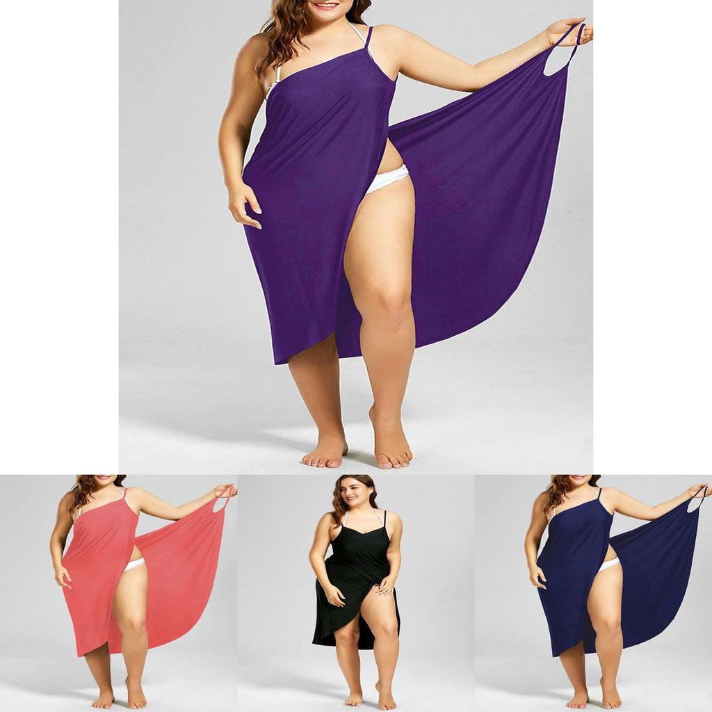 Scarf Women Swimwear Beach Cover Up Wrap Sarong Sling Skirt Maxi Dress Plus Size Dresses