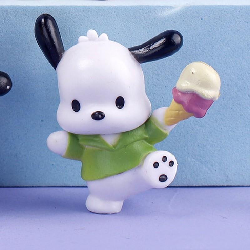 Playful Pacha Dog Pvc Figurine Set For Diy Phone Case Decoration