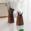 Desktop Storage Wooden Pen HoldersWalnut Large Capacity Pen Holder Box Multifunctional Wooden Pencil Organizer Container Office