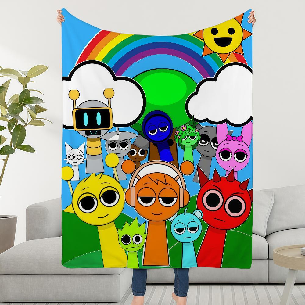 Decke Überwurf Super Gemütlich Plüsch Wohnzimmer I-I-IncrediboxS-ES Sofa Couch Kindlich S-S-SprunkiS-ES Geburtstagsgeschenke