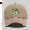 pc Striped Lemon Print Baseball Cap Spring Summer Fresh Printed Golf Hat Home Leisure Decor Hat Comfortable Lightweight Papa H