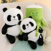 Panda Plush Toy with Bamboo Tube, Large Stuffed Animal, Panda Holding Bamboo, Birthday Gift (Small, 1 Piece)