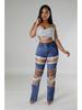 2025 Beaded Ripped Elastic Jeans for Women: Hot Girl Summer Style