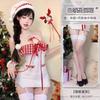 Sex underwear sexy neck word shoulder tube top velvet hip skirt christmas dress halloween 1099