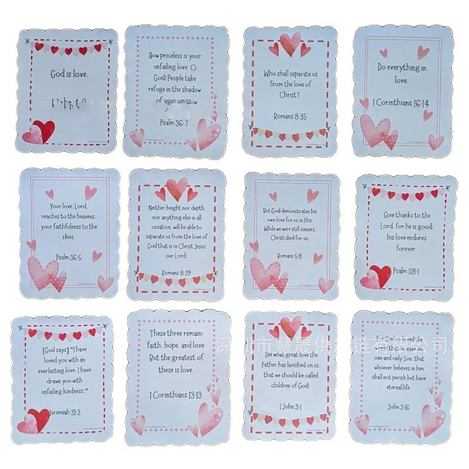 Valentine s Day Cards With Scripture, Inspirational  Valentine s Scripture Card Set, Inspirational Scripture Cards For Valentine s Day One Size