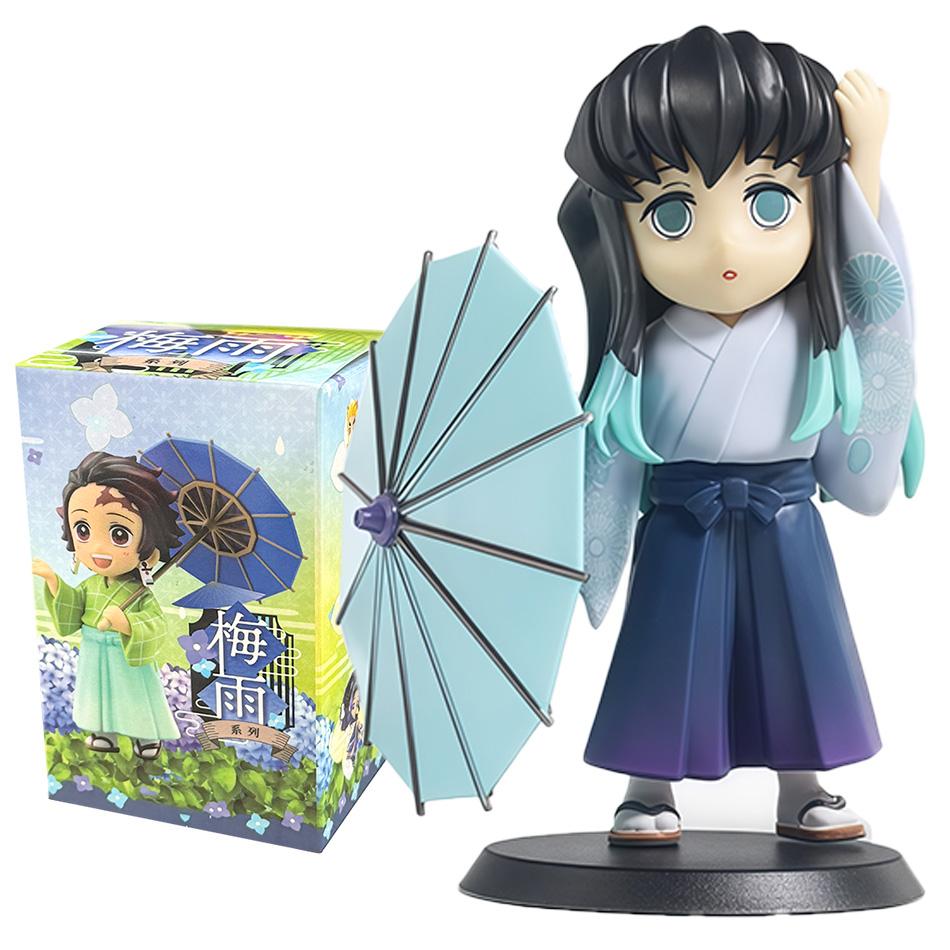 Demon Slayer Figure Toy Anime Kimetsu Yaiba Umbrella Tanjiro Nidouzi Inosuke Zenizu Figurine Model Doll Gifts PVD no series Kid Friendly Entertaining