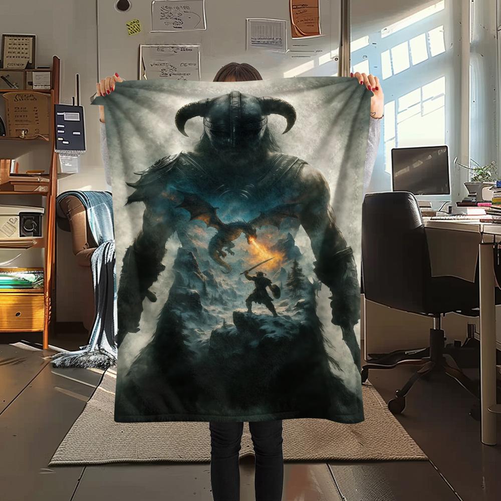 Tamriel Print FlAannel Blanket, High quality Comfortable for All Seasons, Home Decor, Warmth and Comfort