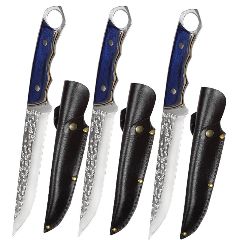 6.5Inch Hand Forged Chef Knife Butcher Boning Knife Wooden Handle Meat Vegetable Cutting Knife Stainless Steel Kitchen Knives