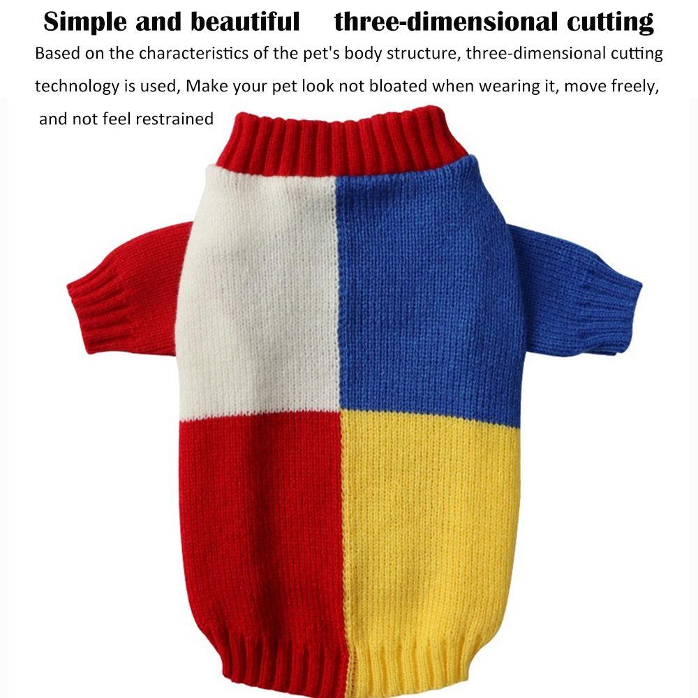 Warm Pullover Color Matching Home Wear New Puppy Clothes  Small Medium Dogs