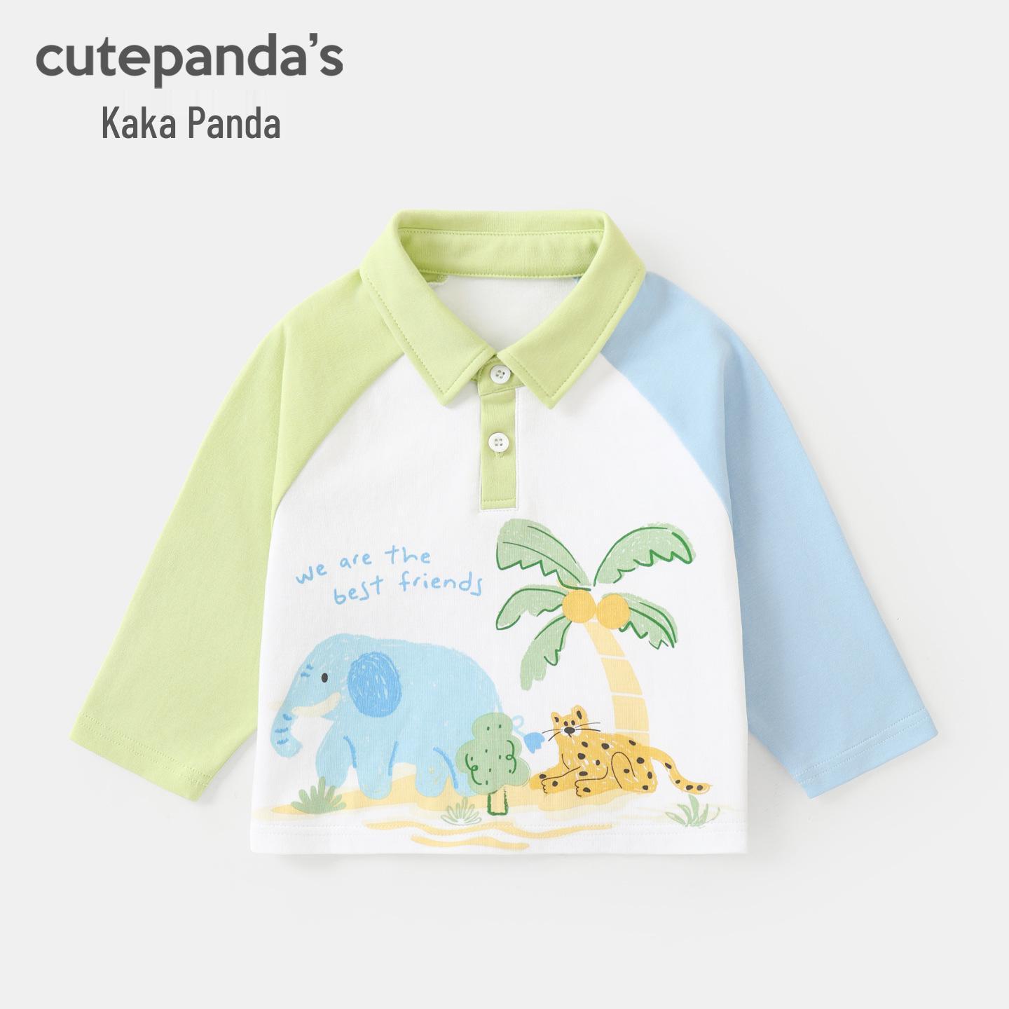 Kaka Panda Kids  Long-Sleeve Polo Shirt - Baby & Children s Spring Layer Tops 90 cm