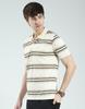 Monte Carlo Men's Regular Fit Striped Half Sleeve Polo T-Shirt