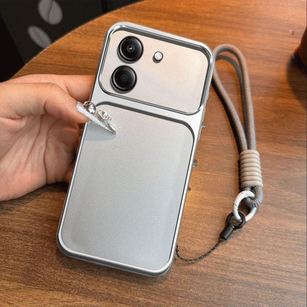 Luxury Big Window Phone Case with Lanyard for Xiaomi POCO X8 Pro Premium Textured Casing