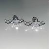 Shiny Zircon Arc Shaped Star Ear Bone Nail Earring for Women Screw Cap Ear Plug Exquisite Jewelry Accessories Daily Wear