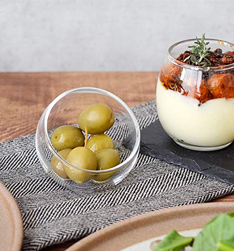 Tableware East Slanted Bowls, 40cc Glass, Set of 6