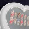 Camellia Bling Glazed Wearable Transparent Nail Art Patches