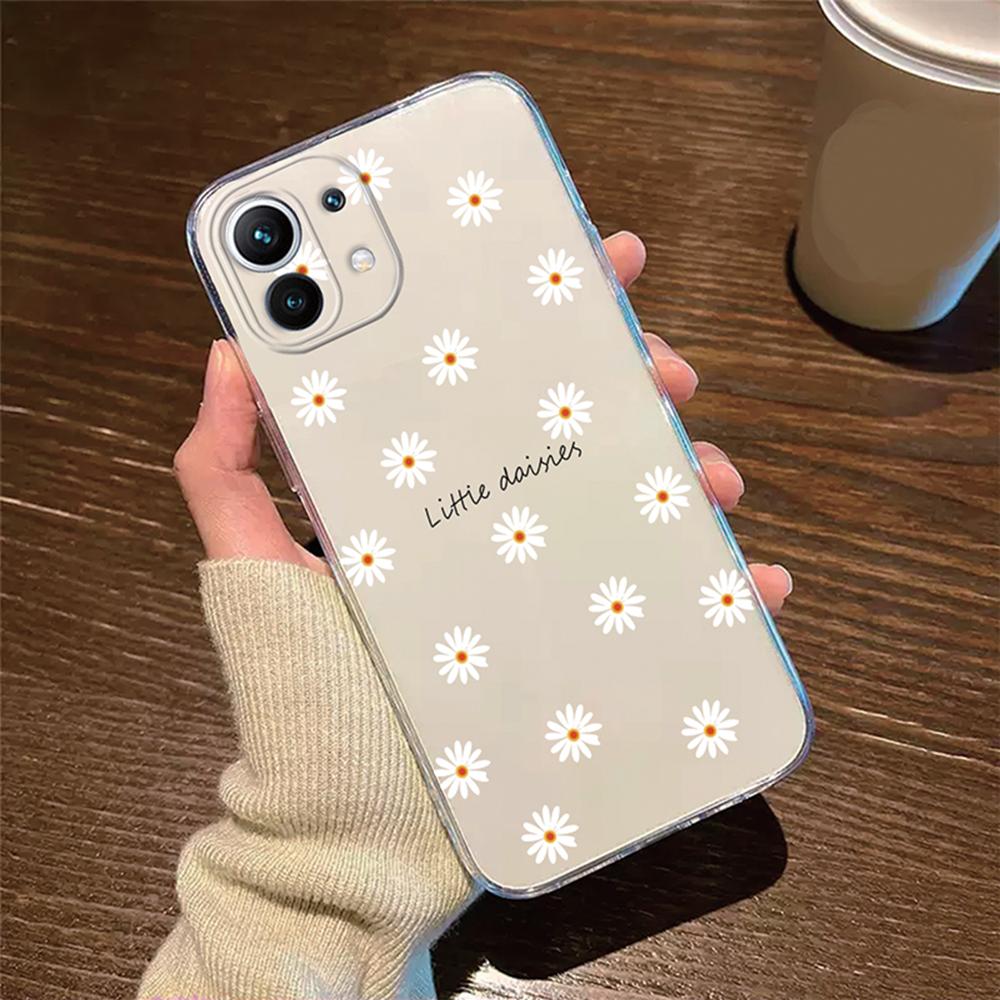 Rose Flower Phone Case Transparent Clear For Xiaomi 13T 14T 15T 11T 12T 10T 13 14 11 12 Lite Oil Painting Women Silicone Cover