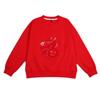 Women's Red Year of the Dragon 2024 Pullover Hoodie - Towel Embroidered, Casual Round Neck, New Autumn Collection