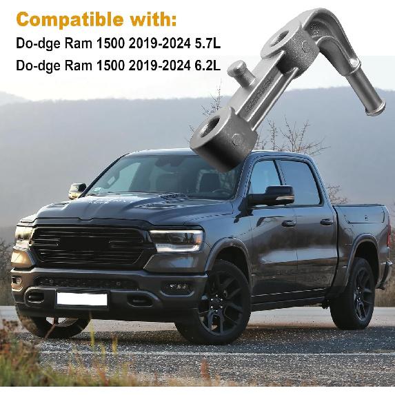 Exhaust Bracket Fit for 2019-2024 Ram 1500 5.7L 6.2L, Replace 68275662AB Muffler Hanger Assembly Rear Left Driver Side (Left Driver Side)