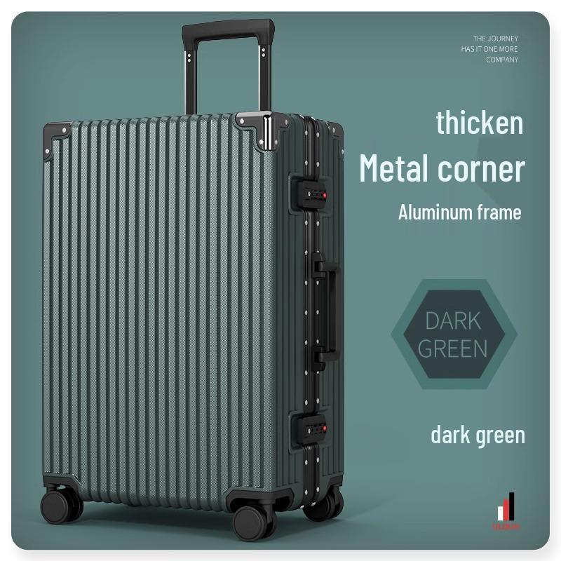 Ping Travel Suitcase: Large Capacity 28-Inch Leather Trolley with Lock for Men and Women, Compact Carry-on for Students.