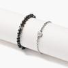 6 Black Seahorse Mix 737 Daisy Pendant Chain 797 Bracelet Set (C2503-SE446_BK)