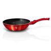 Wok with Granite Coating 28cm BERLINGER HAUS Metallic Line Burgundy BH-1267-N