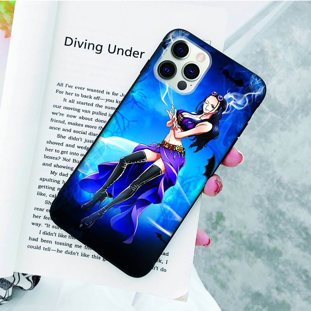 JW77 One Piece Nami Robin Black Soft Case for OPPO Reno 8 6 5 4 Pro Plus Find X3 A17 A3 A31 A38 A40 A53 A54 A55 A74 A76 A78 A77 A80 A94 A95 A96 Lite