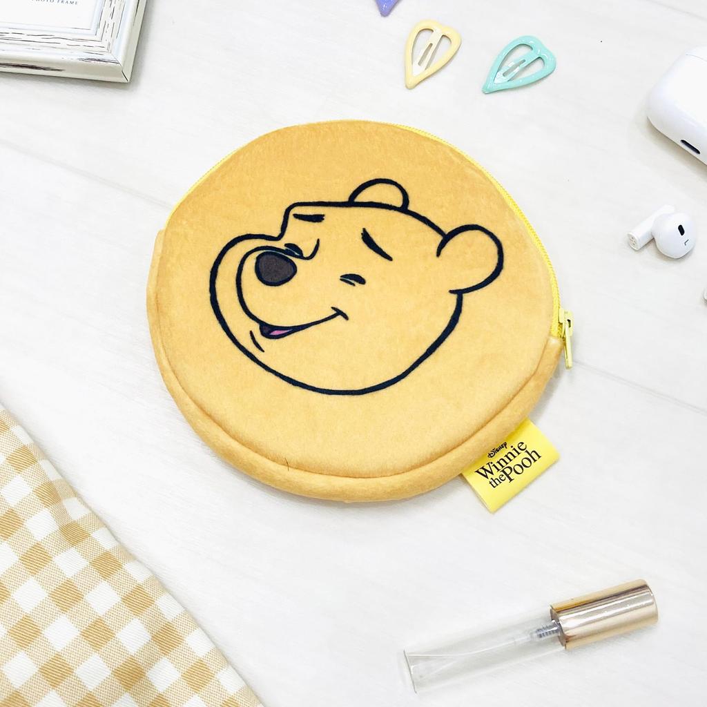 MORIPiLO Tissue Case, Winnie the Pooh, Disney Merchandise, Plush Pouch, Small, Cute, 13x13cm (Funny Face, Yellow), Disney Character, Morishita Pillow