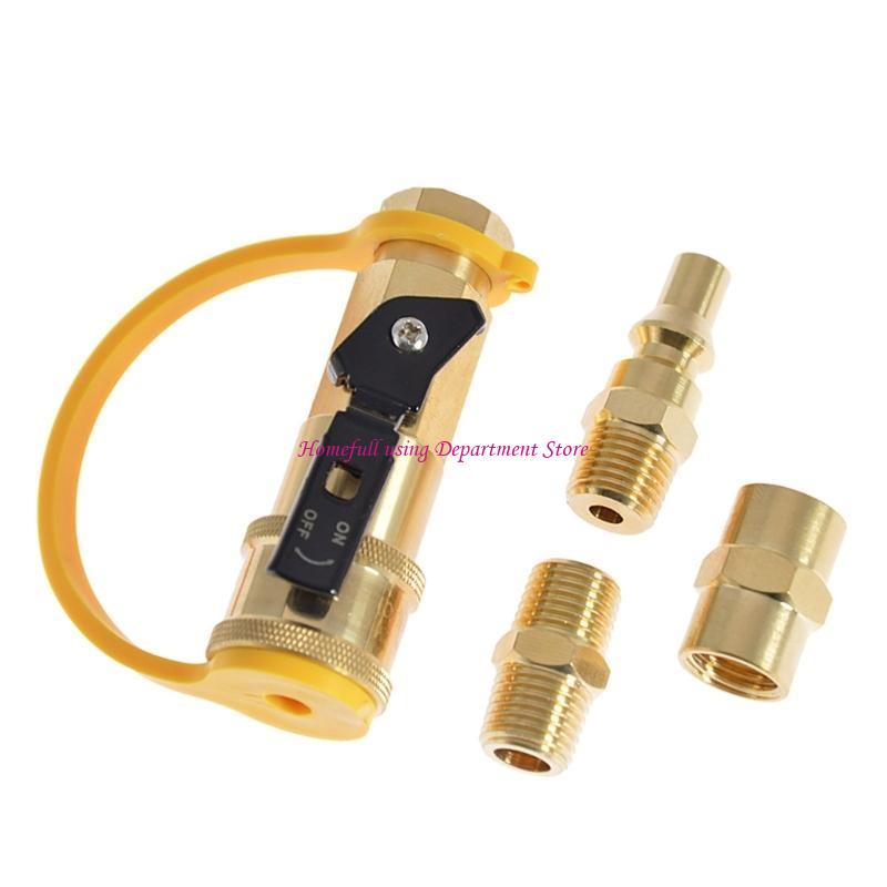 

Propane Quick Fittings with Shutoff Valves Connector for Grills Outdoor Accessories Camping Propane Adapter China Mainland