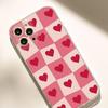 Pink Plaid Anti-Fall Transparent Case for iPhone 14-17 Promax