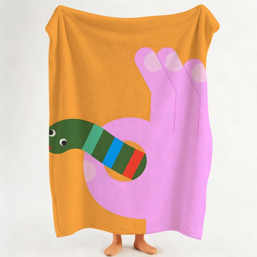 Illustrator Andy Huang Throw Flannel Throw Blanket Suitable for Sofa Living Room Bedroom