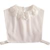 Solid Color Embroidery False Collars for Women Black White Detachable Shirt Fake Collars Blouse Top Half Shirt Decoration