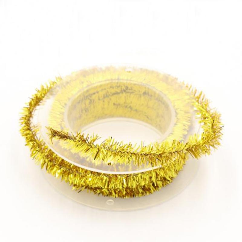 1.5M 1Pcs Christmas Wire Wreath Colorful Strip Christmas Tree Decor Props Line Wreath Ribbon DIY Crafts for Home Party Decor