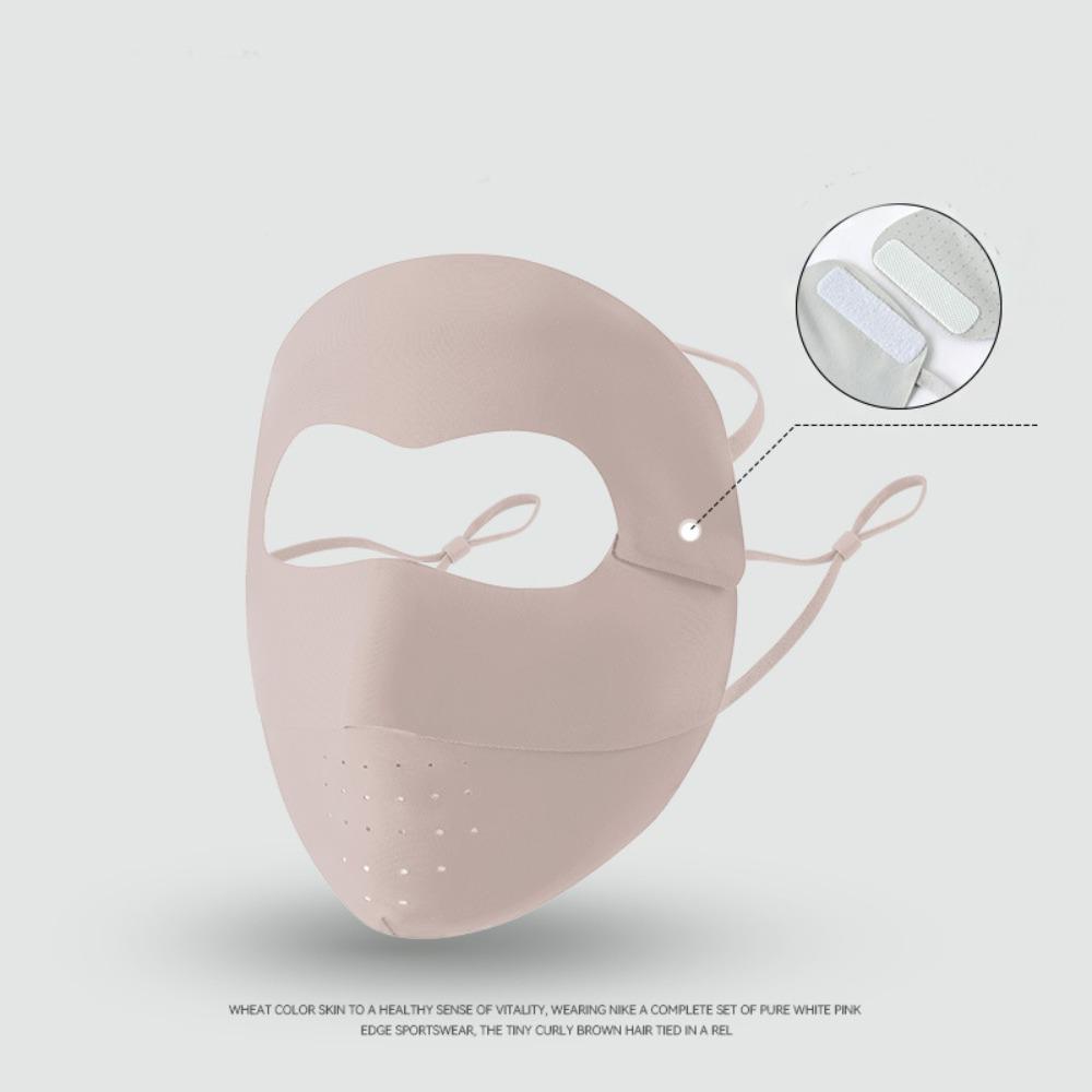 Thin Sunscreen Mask Summer Face Gini Mask Adjustable Sunscreen Face Scarf  Face Mask розовый
