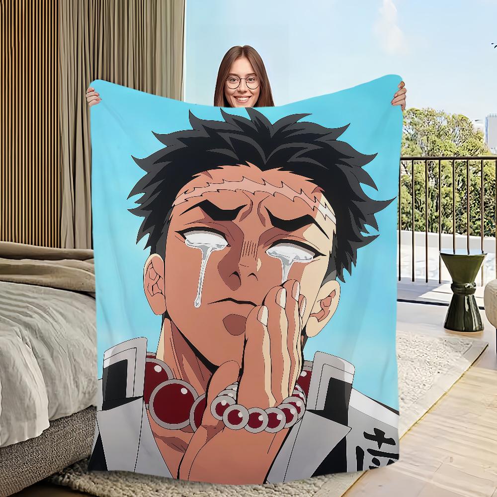 hot anime fanart cool g-Gyomei h-Himejima Blanket Flannel warm comfort soft plush blanket sofa living room bedroom travel gift