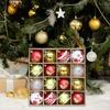 16 Christmas Tree Baubles, Small Ornaments, Decorative Balls for The Holidays,