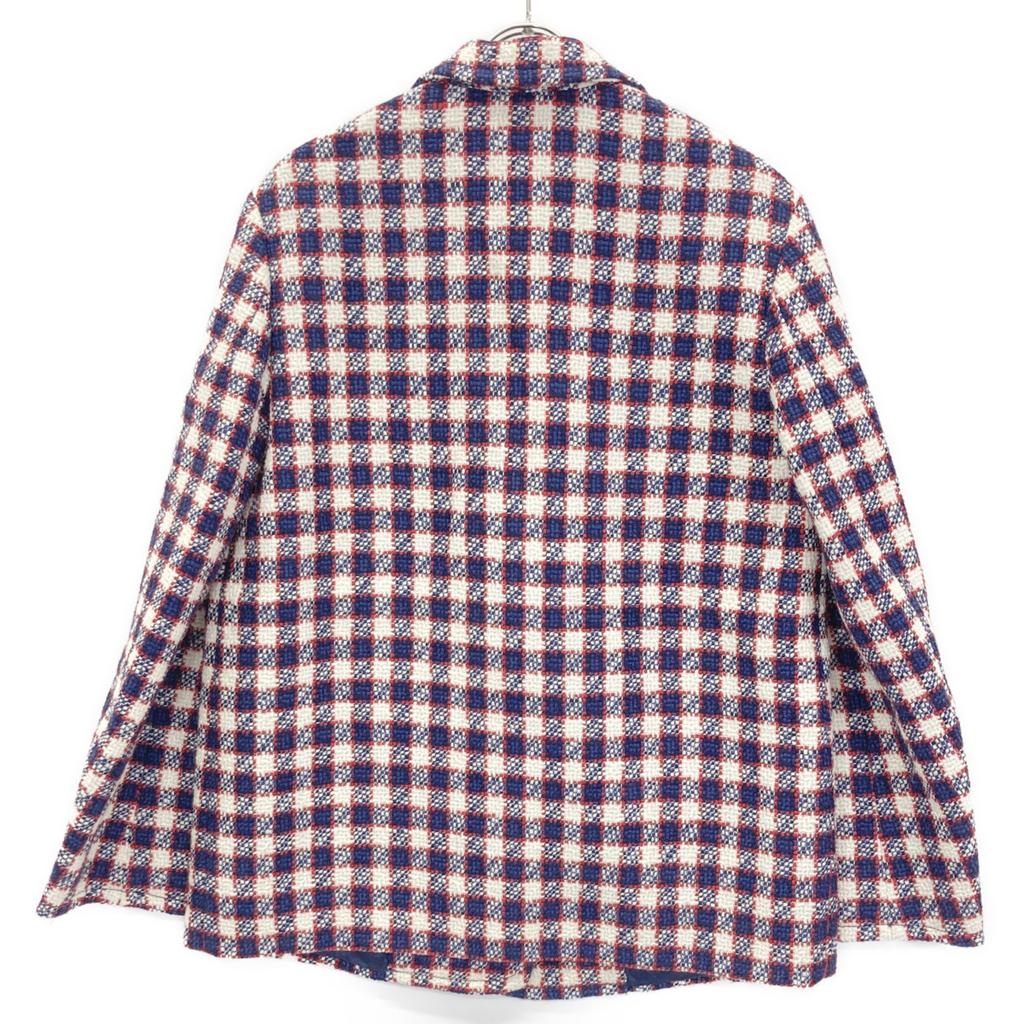GUCCI 569132 19 years Red x Navy x White Gold Button Single Tweet Jacket Jacket 38 Red x white x navyUsed