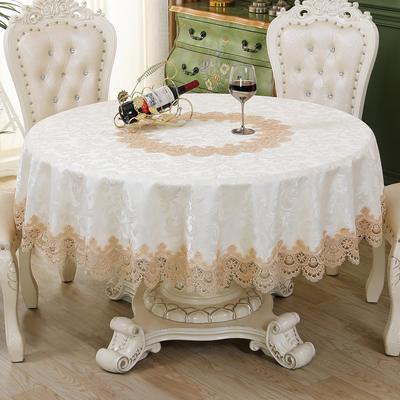 Leichte Luxus-Jacquard-Tischdecke, Spitzentischdecke, wasserdichte und ölbeständige Couchtischdecke, runde Tischdecke