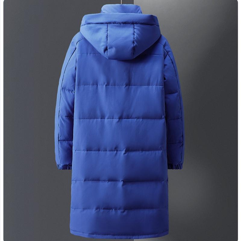 Culoare Solidă Jos Trei Bare Foaie Exterioară Secțiune Jachetă de Puf a Jachetei de Iarnă Secțiune Lungă Largă Iarnă Antrenament Puf